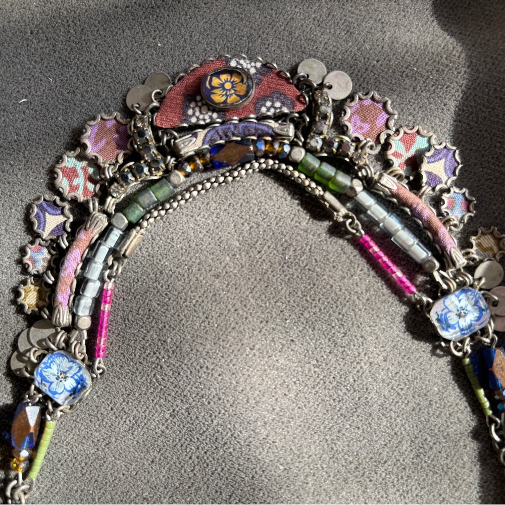 Artisan Multicolor Statement Necklace - image 4
